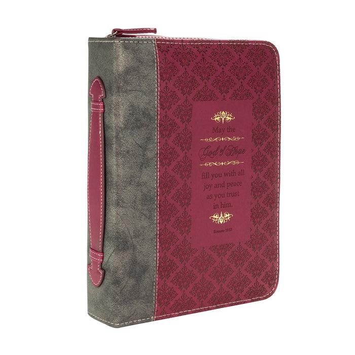 divinity boutique Divine Details: Bible Cover - Burgundy God of Hope - Romans 15:13