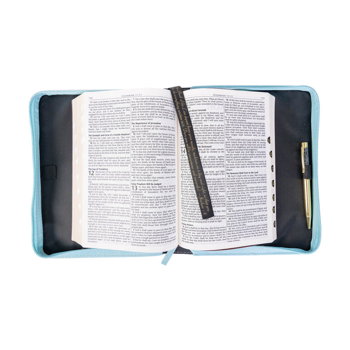 Divinity Boutique Divine Details: Bible Cover - Floral Blue