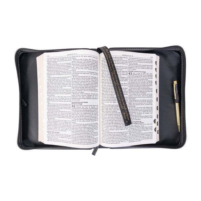 Divinity Boutique Divine Details: Bible Cover - Houndstooth W/Gold