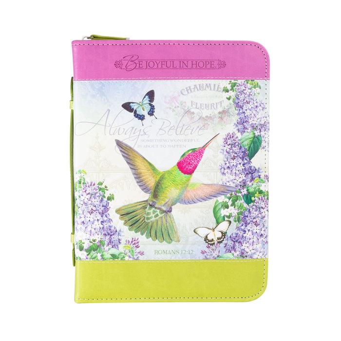 Divinity Boutique Divine Details: Bible Cover - Hummingbird - Romans 12:12