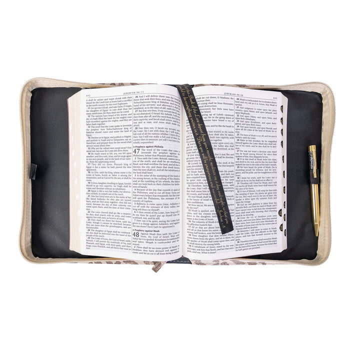 Divinity Boutique Divine Details: Bible Cover - Leopard W/Metallic Gold