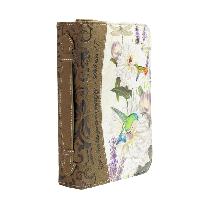 divinity boutique Divine Details: Bible Cover - Olive Peony - Philemon 1:7