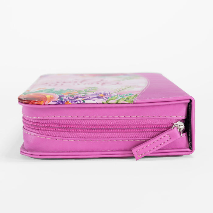 Divinity Boutique Divine Details: Bible Cover - Pink Floral Grow In Grace - 2 Peter 3:18
