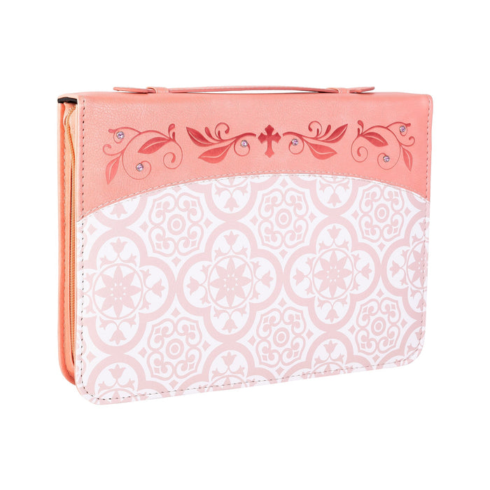 divinity boutique Divine Details: Bible Cover - Pink Tile w/Gem