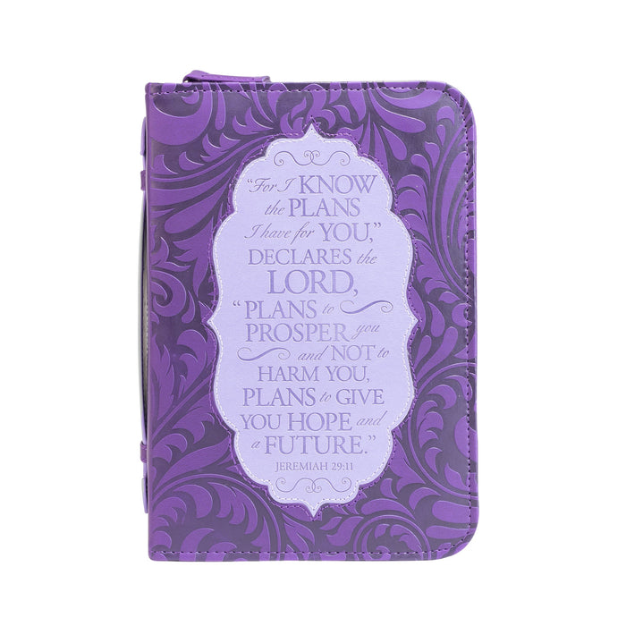 Divinity Boutique Divine Details: Bible Cover - Purple For I Know The Plans - Jeremiah 29:11