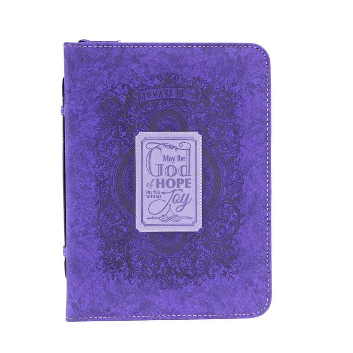 Divinity Boutique Divine Details: Bible Cover - Purple God Of Hope - Romans 15:13