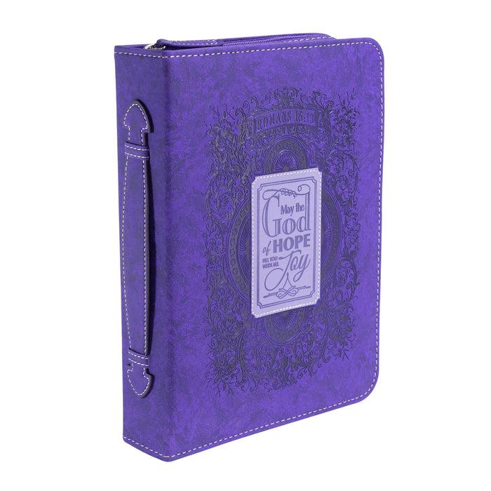 divinity boutique Divine Details: Bible Cover - Purple God of Hope - Romans 15:13