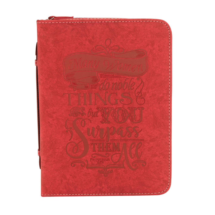 Divinity Boutique Divine Details: Bible Cover - Red Many Women Do Noble Things - Proverbs 31:29