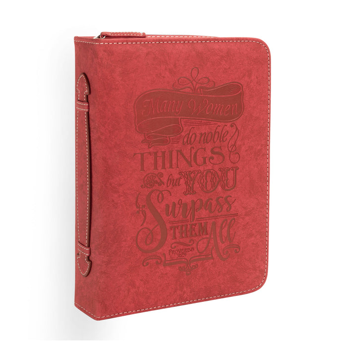 divinity boutique Divine Details: Bible Cover - Red Many Women Do Noble Things - Proverbs 31:29