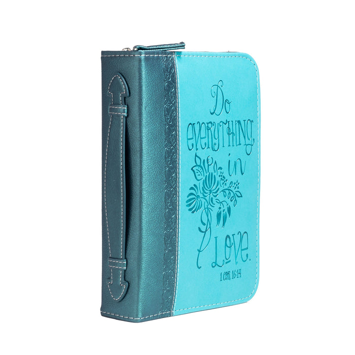 divinity boutique Divine Details: Bible Cover - Teal Do Everything in Love - 1 Corinthians 16:14
