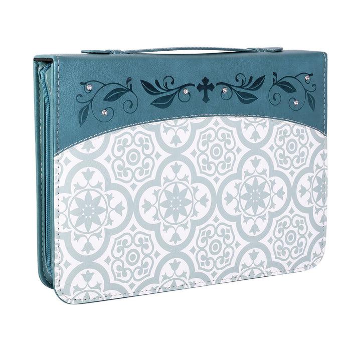 divinity boutique Divine Details: Bible Cover - Teal Tile w/Gem