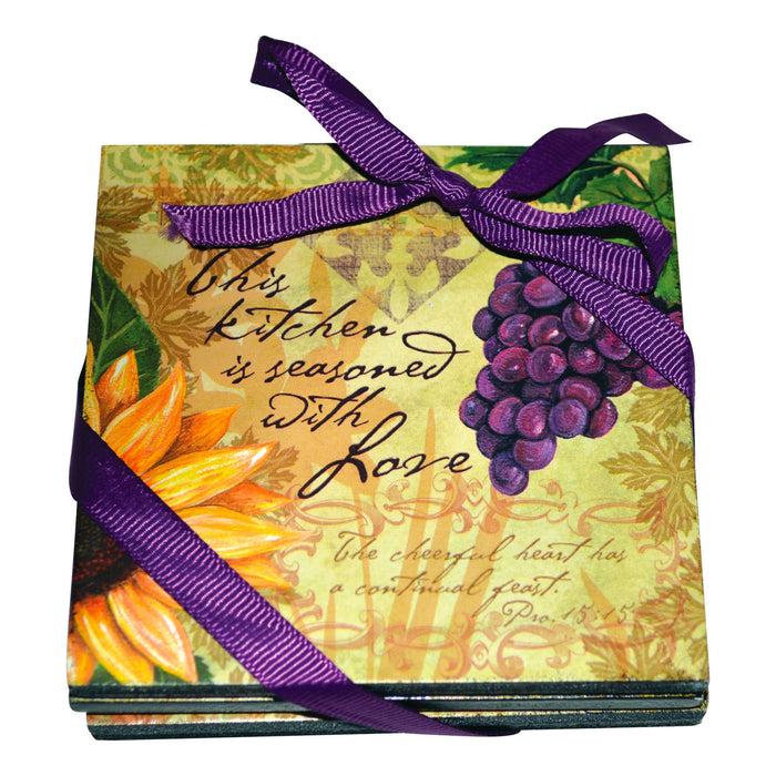 divinity boutique Bella Vita Wooden Coaster