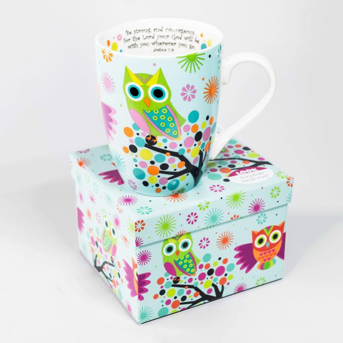 Divinity Boutique Ceramic Mug - Owls On Tree