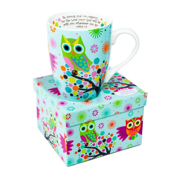 divinity boutique Ceramic Mug - Owls On Tree