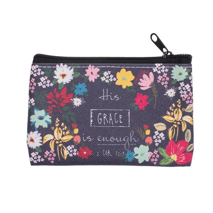 divinity boutique Coin Purse: His Grace 2 Cor. 12:9