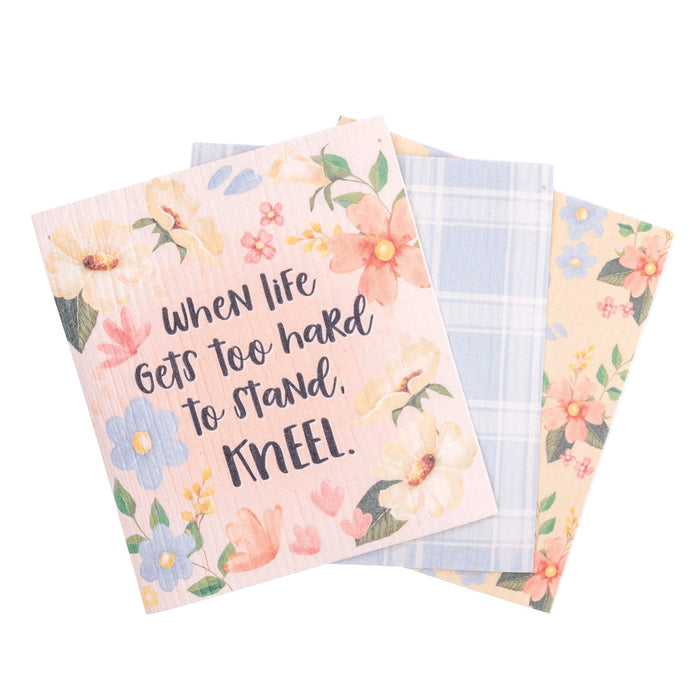 divinity boutique ECO Friendly Dishcloth Set: Kneel