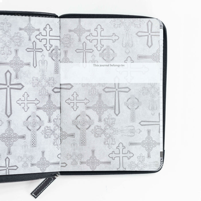 Divinity Boutique Journal - Silver Black Crosses