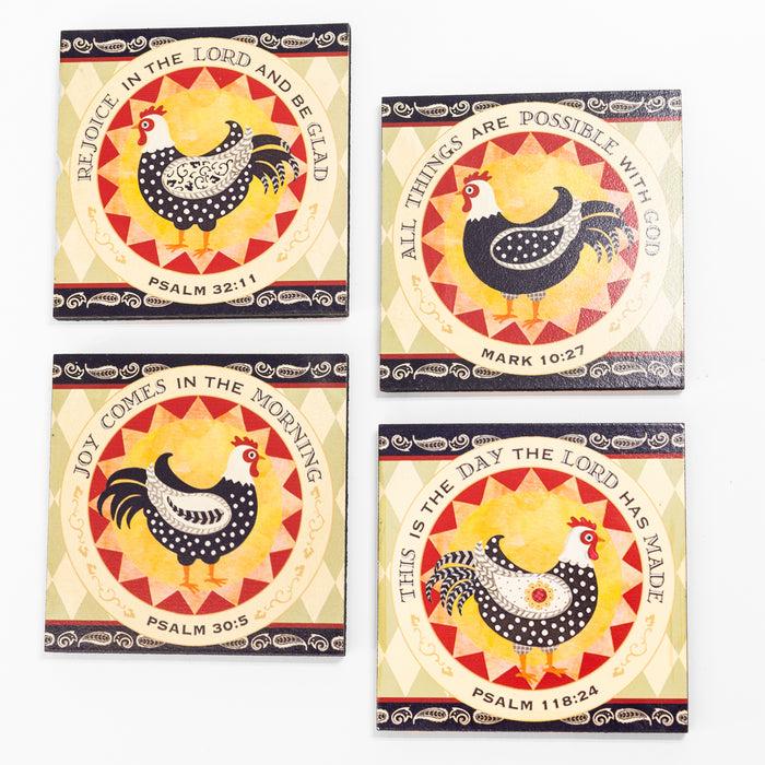 Divinity Boutique Rooster Wooden Coaster