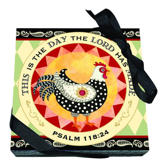 divinity boutique Rooster Wooden Coaster