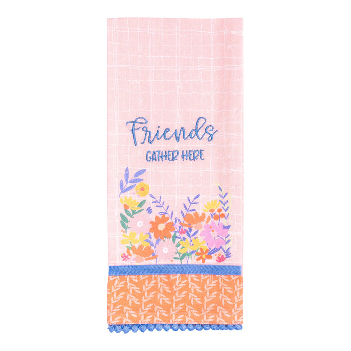 Divinity Boutique Tea Towel: Friends Gather Here