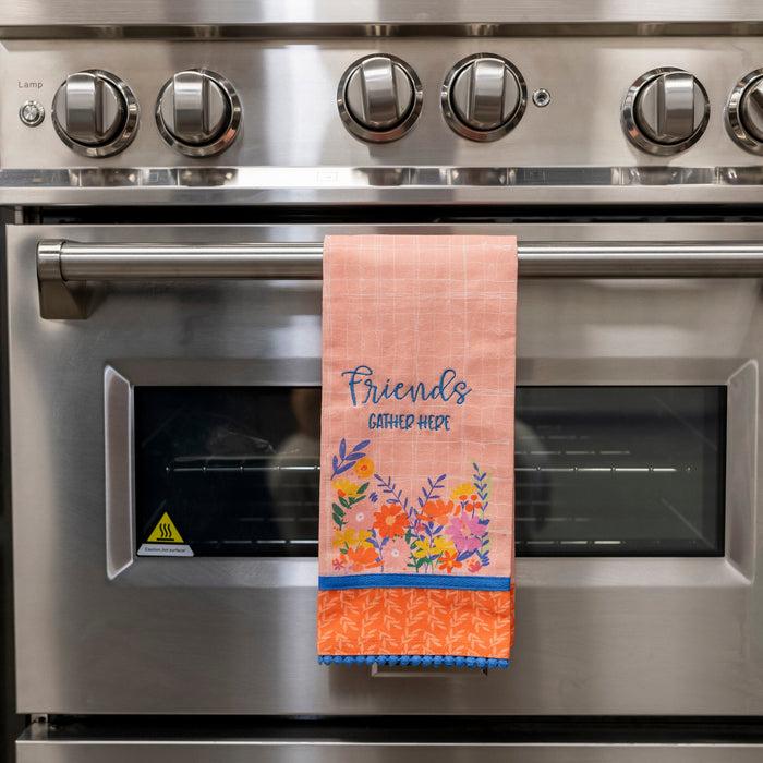 Divinity Boutique Tea Towel: Friends Gather Here