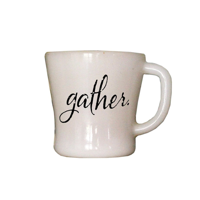 divinity boutique Vintage Kitchen: Gather Word Mug