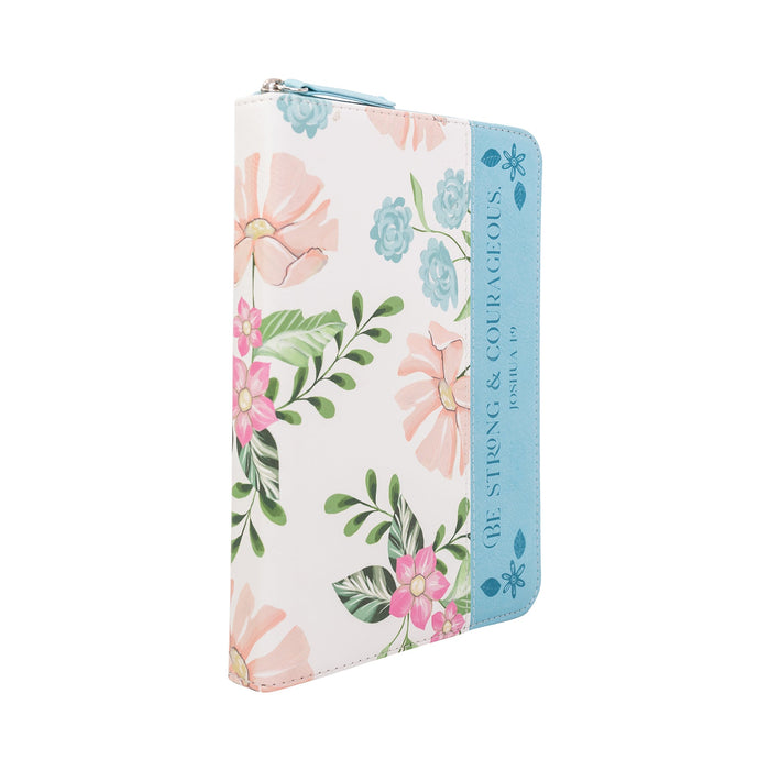 Divinity Boutique Zippered Journal: Floral Blue