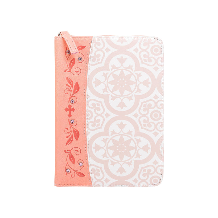 divinity boutique Zippered Journal: Pink Tile w/Gem