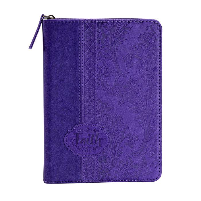 Divinity Boutique Zippered Journal - Purple Faith