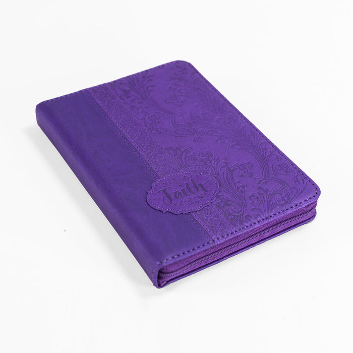 Divinity Boutique Zippered Journal - Purple Faith