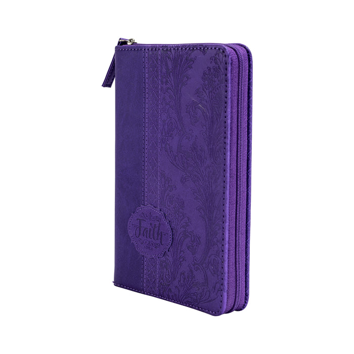 divinity boutique Zippered Journal - Purple Faith