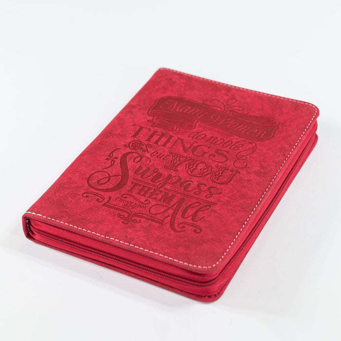 Divinity Boutique Zippered Journal - Red Proverbs 31