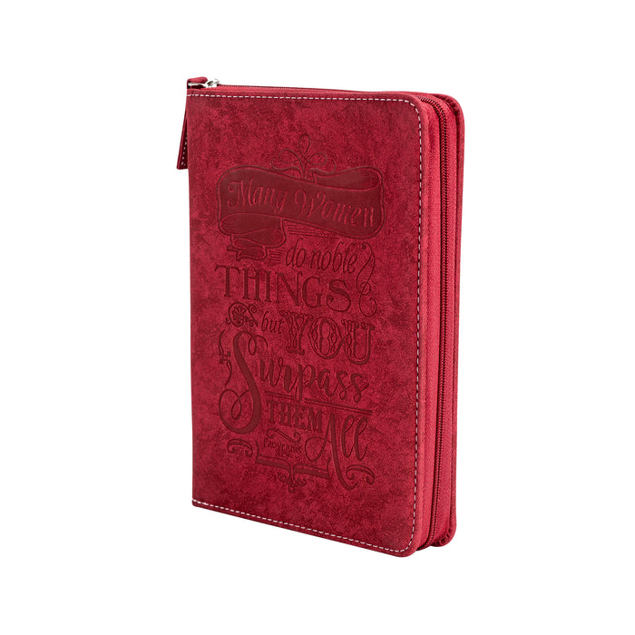 divinity boutique Zippered Journal - Red Proverbs 31