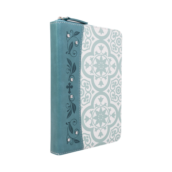 Divinity Boutique Zippered Journal: Teal Tile W/Gem