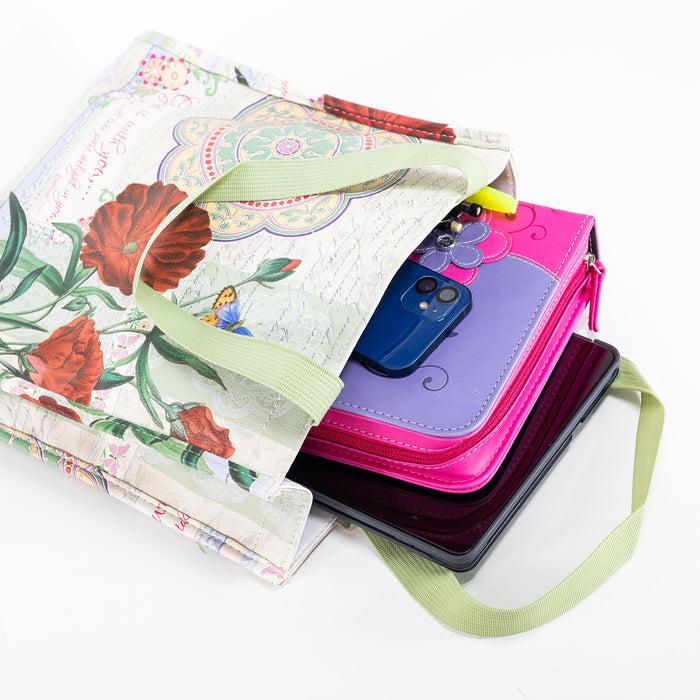 Divinity Boutique Floral Print Bible Study Tote Bag - "God Is With You"