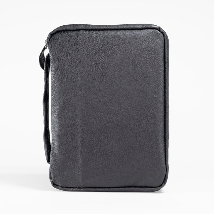 Divinity Boutique Genuine Leather Bible Cover - Black Pebble Grain