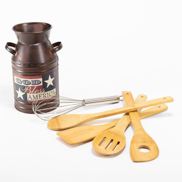 Divinity Boutique God Bless America: Decorative Milk Can