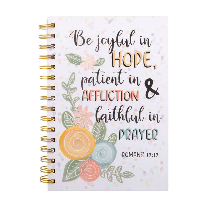 divinity boutique Guided Journal: Flower w/Be Joyful in Hope (Romans 12:12)