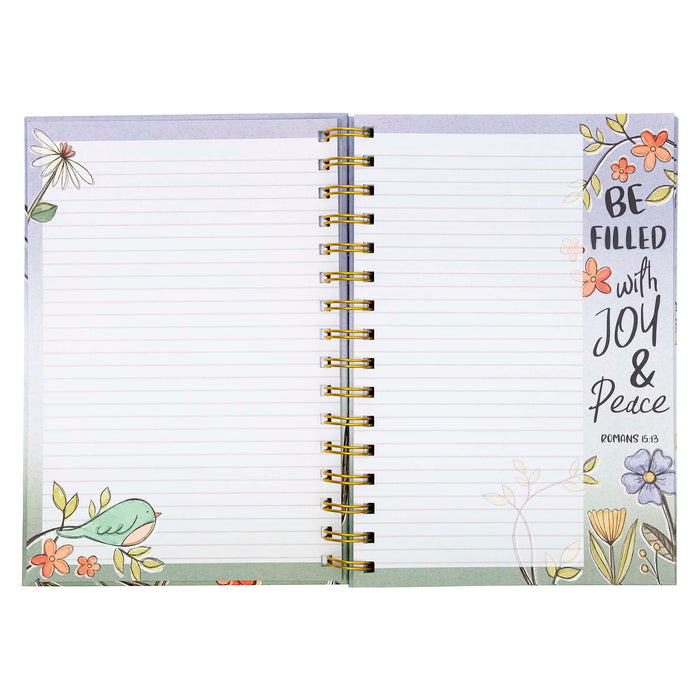 Divinity Boutique Guided Journal: Happy Flowers & Bird W/Rejoice (Psalm 118:24)