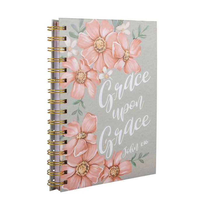 Divinity Boutique Guided Journal: Sage & Peach Flowers (John 1:16)