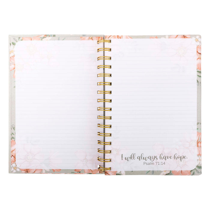 Divinity Boutique Guided Journal: Sage & Peach Flowers (John 1:16)