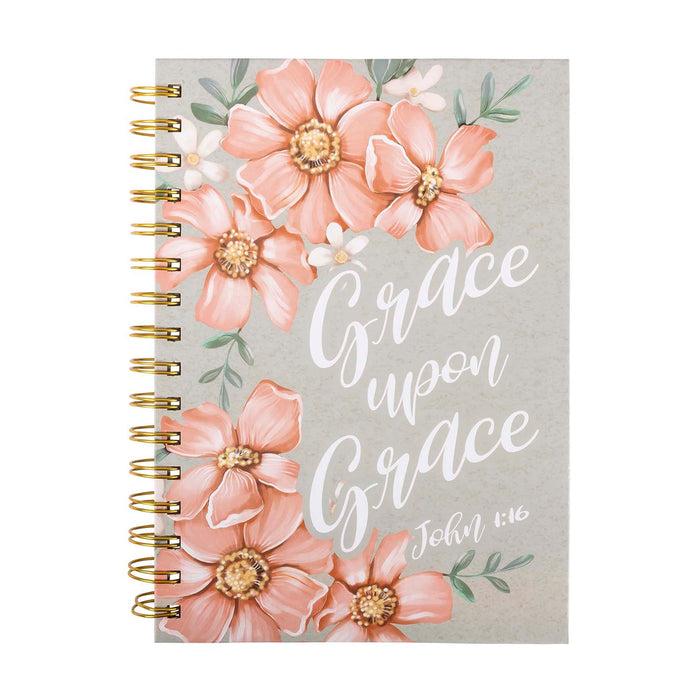 divinity boutique Guided Journal: Sage & Peach Flowers (John 1:16)