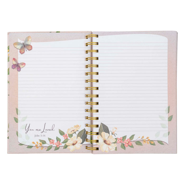 Divinity Boutique Guided Journal: White Flowers & Butterflies (Psalm 31:24)
