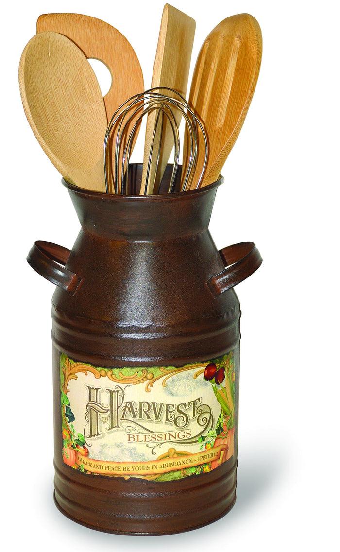 divinity boutique Harvest Blessings: Vintage Milk Can Utensil Set