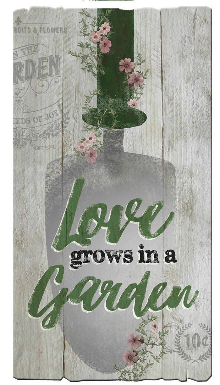 divinity boutique In the Garden: Pallet Art-Love Grows Spade