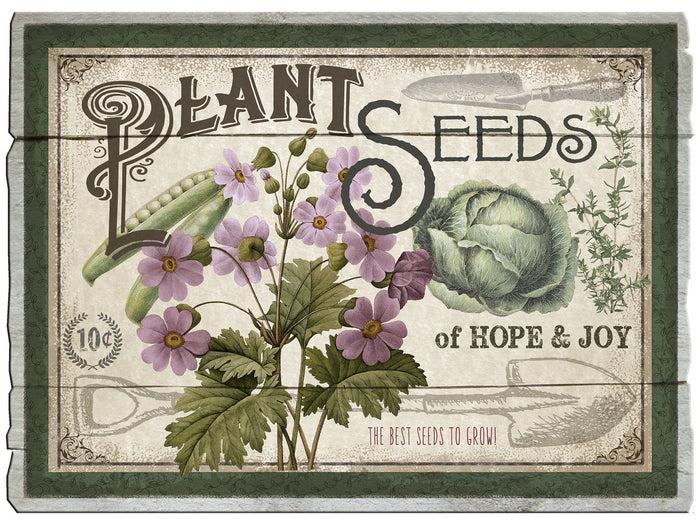 divinity boutique In the Garden: Pallet Art-Seed packet label sign