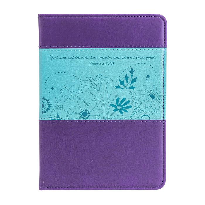Divinity Boutique Journal - Blue And Purple Floral God Saw