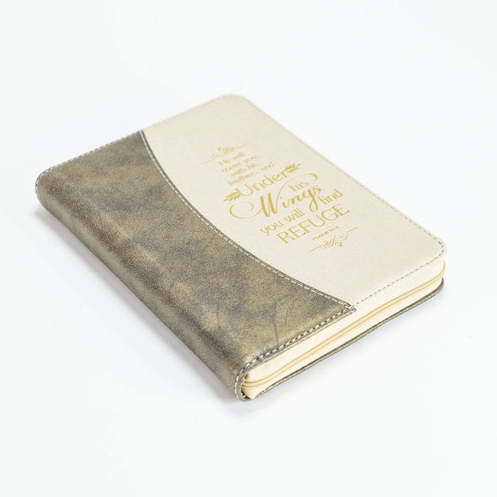 Divinity Boutique Journal - Gold Flecked Brown Psalm 91: 4