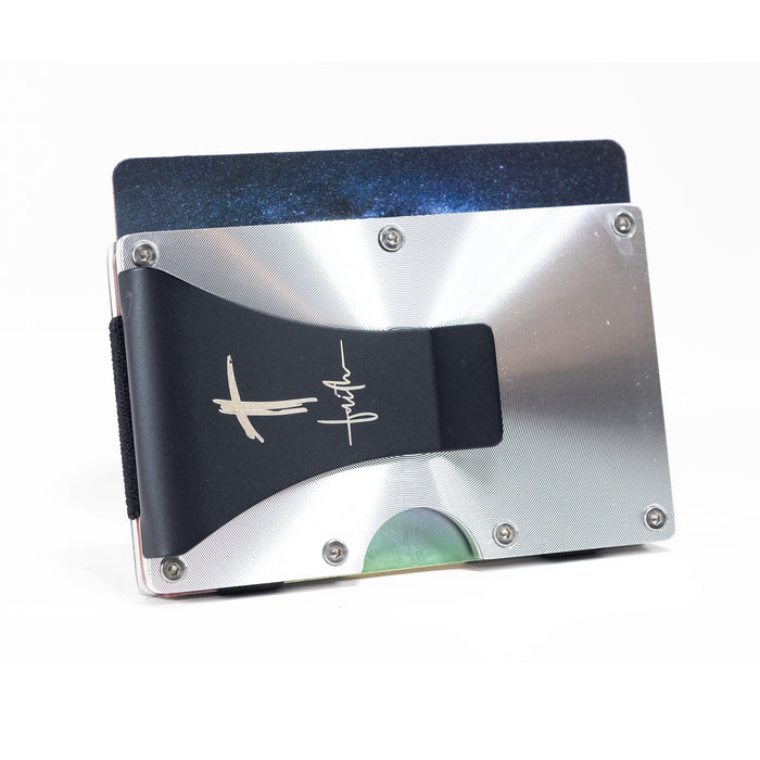 Divinity Boutique Man Of God® Men's Stainless Steel Tactical Wallet With RFID Card Blocker