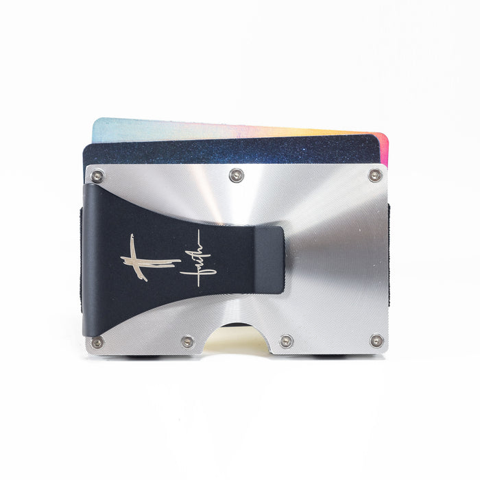 Divinity Boutique Man Of God® Men's Stainless Steel Tactical Wallet With RFID Card Blocker